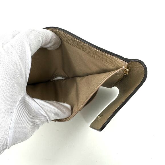 Coach Small Trifold Wallet in Colorblock Chalk Multi Leather CF357 - Picture 5 of 7